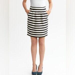 Banana Republic Tulip Pleat Fitted Waist Striped Skirt